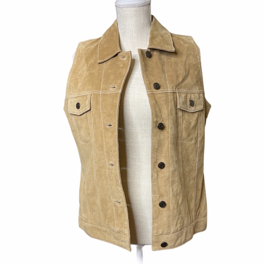 Brandon Thomas Tan Suade Vest